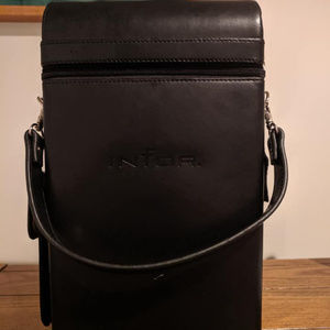 Geneva 2-Bottle Leather Wine Carrier